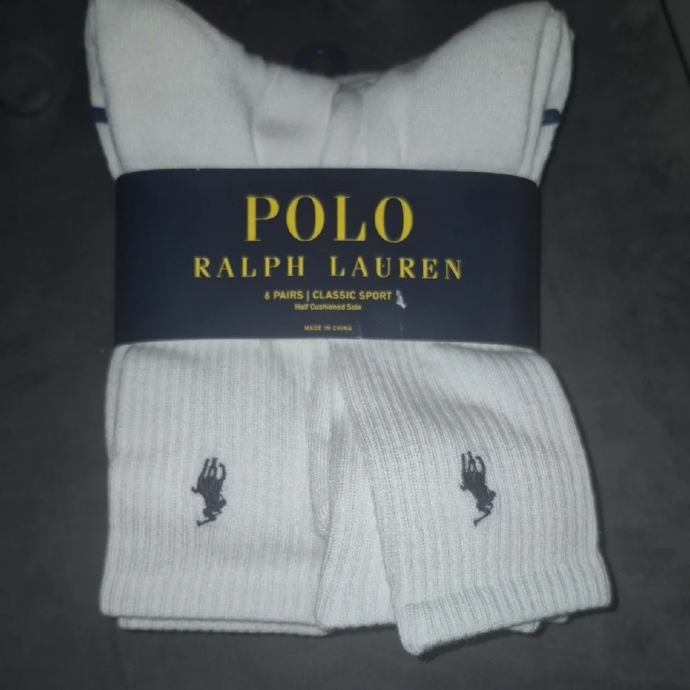 Polo by Ralph Lauren Classic White Athletic Socks